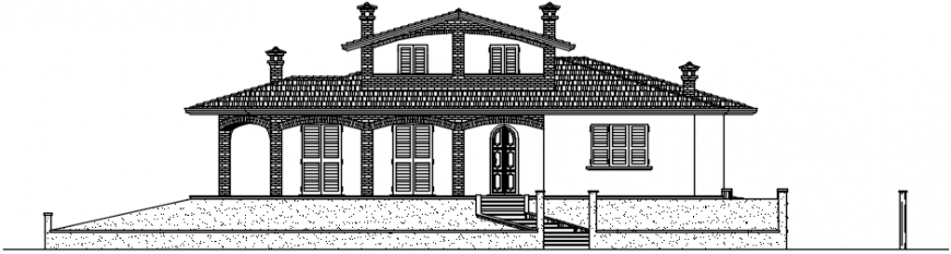 Traditional concept of a villa house model