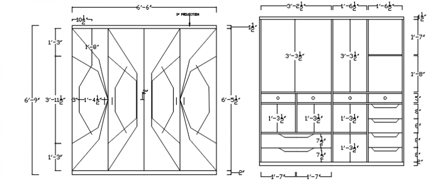 Traditional wardrobe design concept
