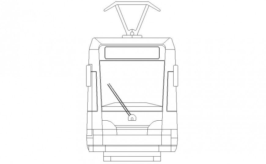 Train elevation drawing details 2d view shown in autocad software