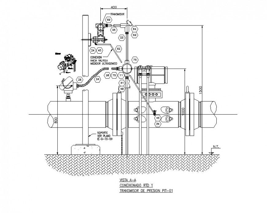 Transmitter machine detail CAD blocks layout file in dwg format