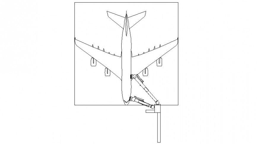 Transport units of airplane 2d view drawings autocad file