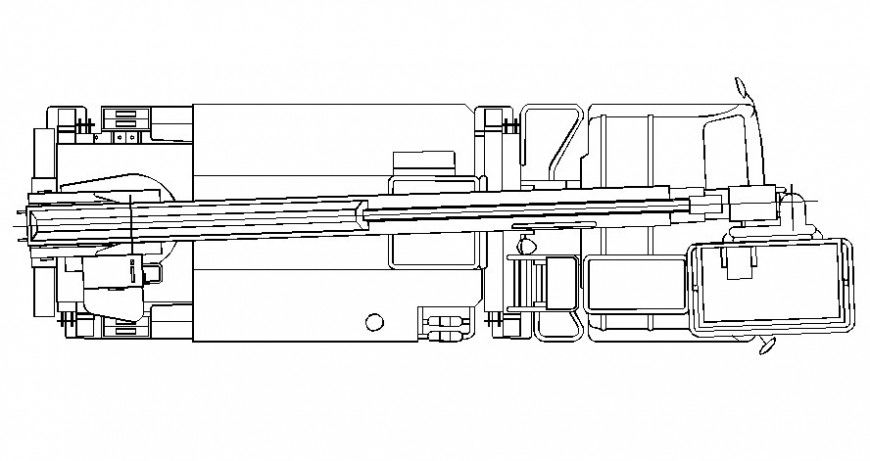 Transportation units drawing 2d view in autocad