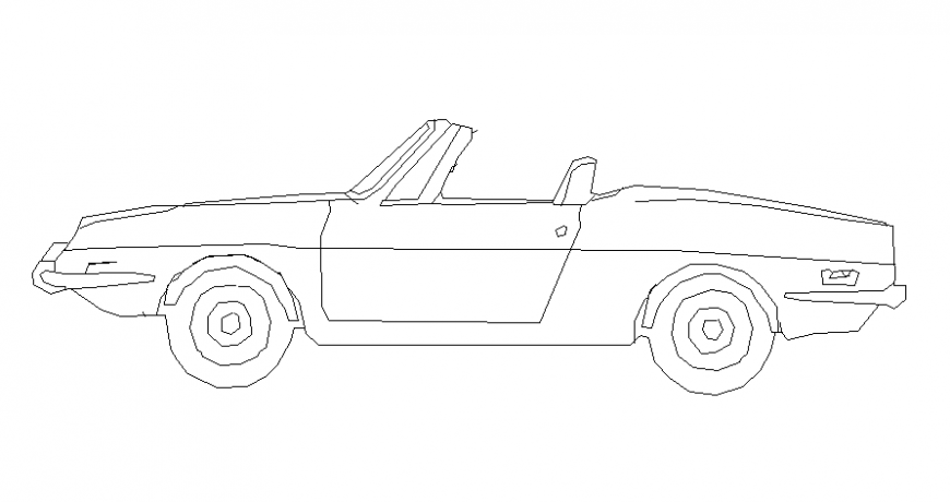 Transportation units drawings details of car vehicle blocks autocad file