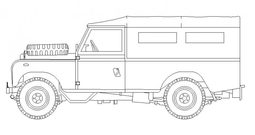 Transportation units drawings details of vehicle blocks 2d view elevation dwg file