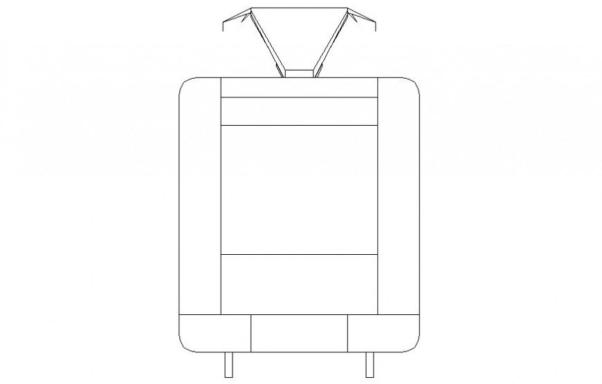 Transportation units of train 2d view in autocad software