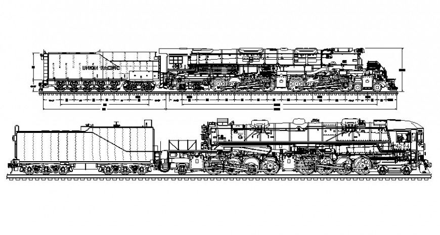 Transportation vehicle blocks of train drawing details in autocad