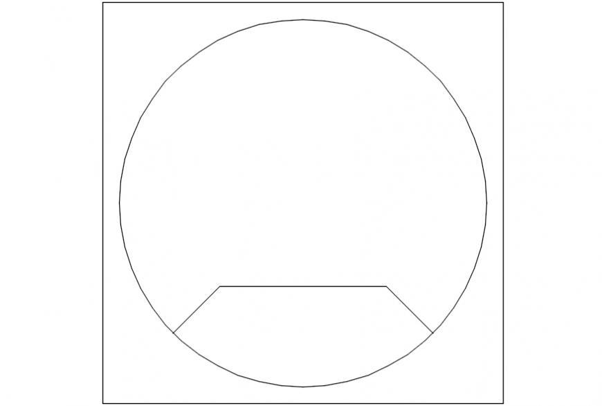 Trash top view plan block cad drawing details dwg file