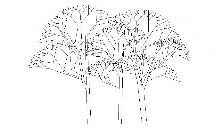 tree 2d elevation design  AutoCAD file