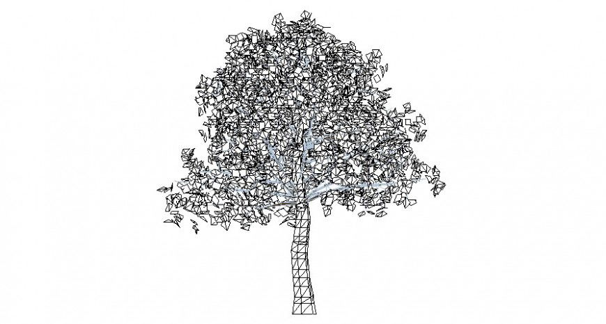Tree 3 d modal detail dwg file