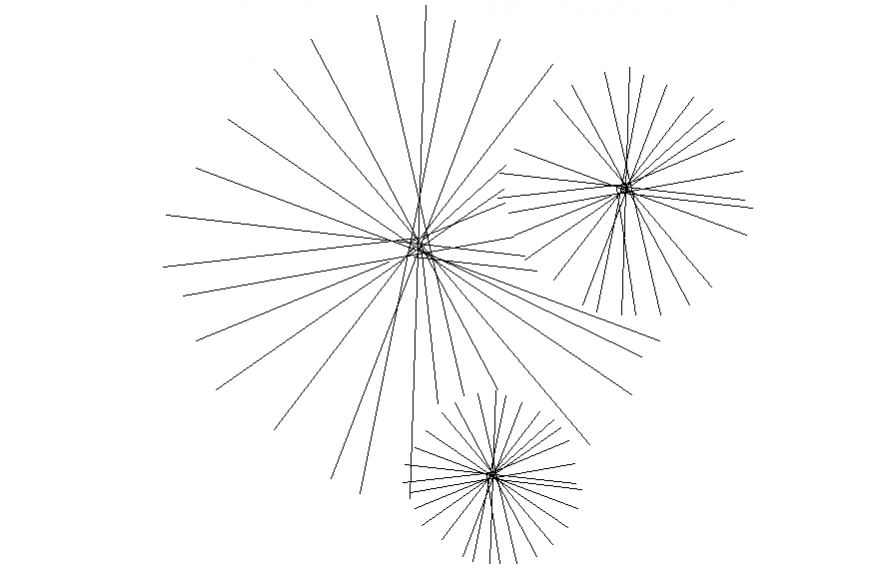 Tree detail 2 d layout planning dwg file