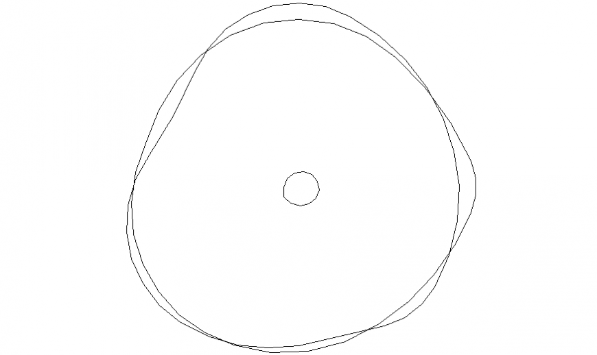 Tree plan for Auto CAD block of tree dwg file