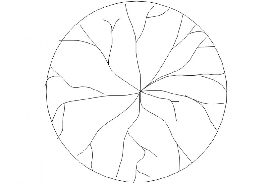 Tree shade 2d top views files dwg file