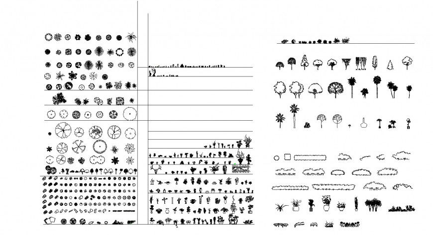 Trees AutoCAD block drawing in dwg AutoCAD file.