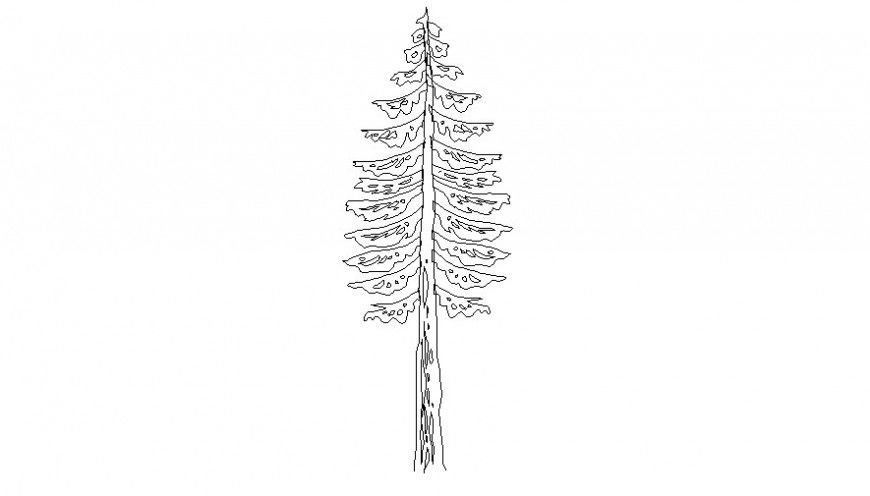 Trees blocks detail 2d drawing landscaping units in autocad