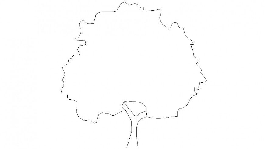 Trees units drawing 2d view in autocad software
