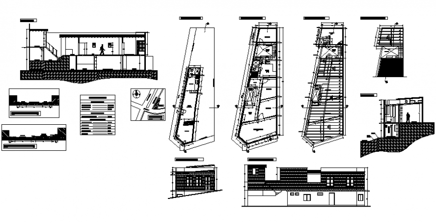 Triangle house working drawing in dwg file.