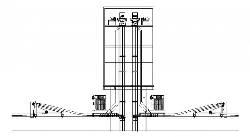 Triper machine section cad drawing details dwg file