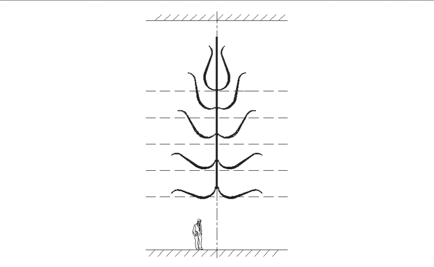Trishul Shape Steel Framing AutoCAD Drawing for Structural Design