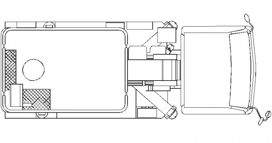 Truck details drawings 2d view in AutoCAD