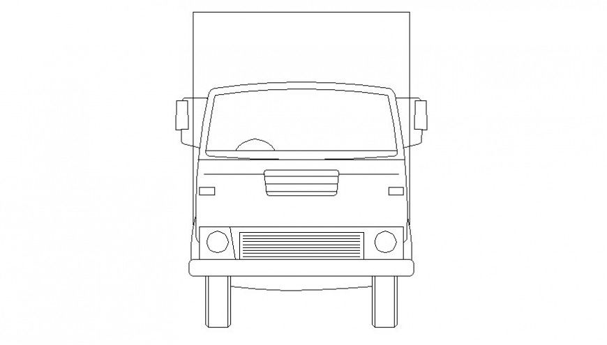 Truck details transportation units elevation autocad file