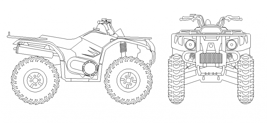 Truck elevation 2 d modal layout file