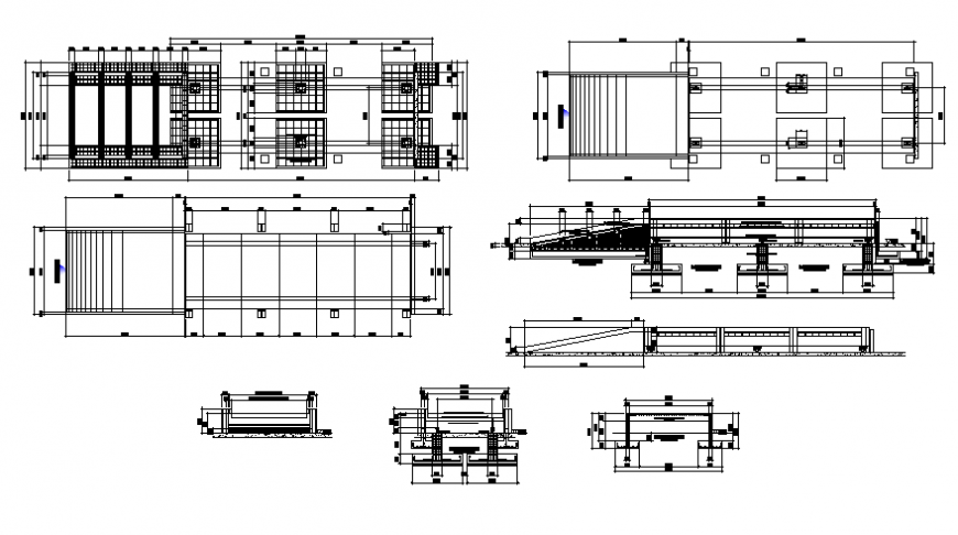 Truck scale plan and section detail dwg file