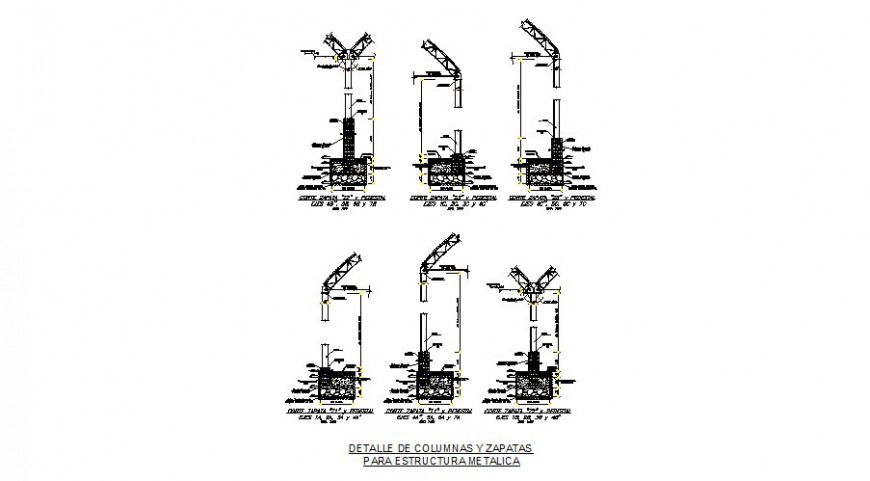 Truss column detail drawing in AutoCAD file.