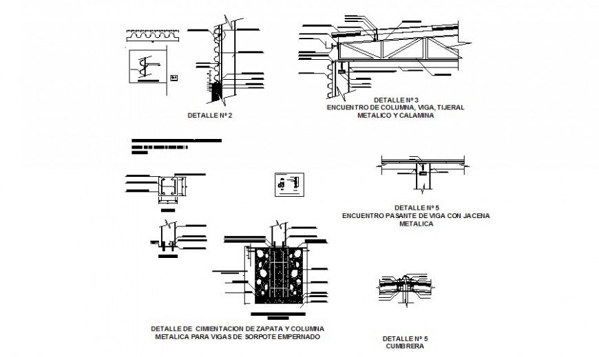 Truss construction detail drawing in AutoCAD file.