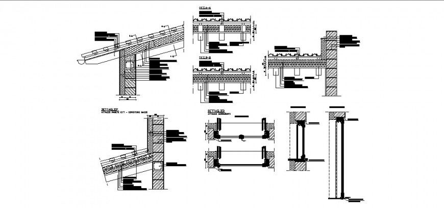Truss construction detail drawing in dwg AutoCAD file.