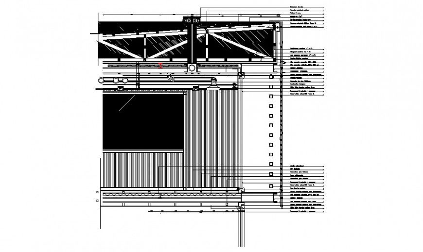 Truss detail drawing of the house in AutoCAD file.