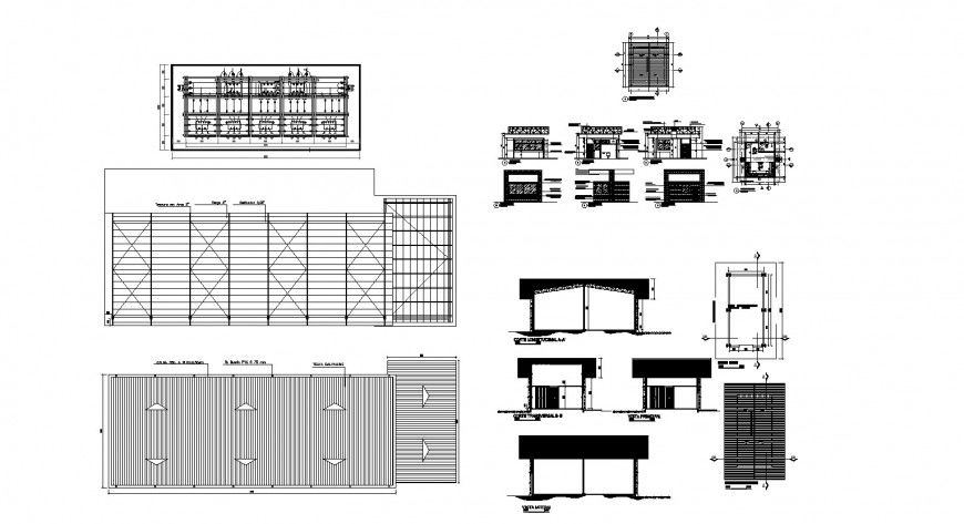 Truss top view plan detail drawing in dwg AutoCAD file.