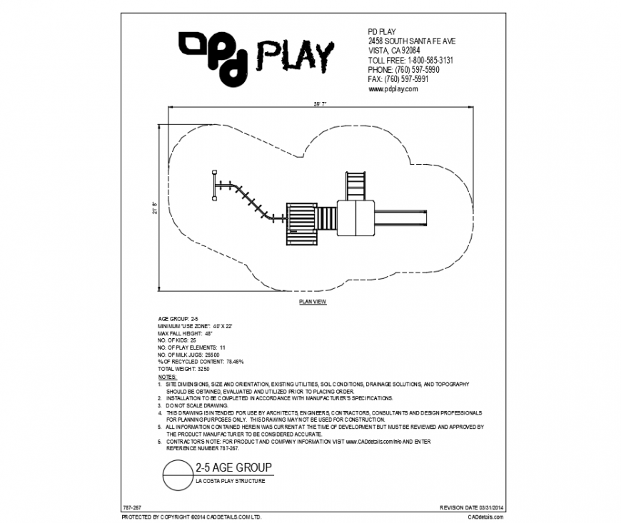Turnagan play equipment plan view details of garden dwg file