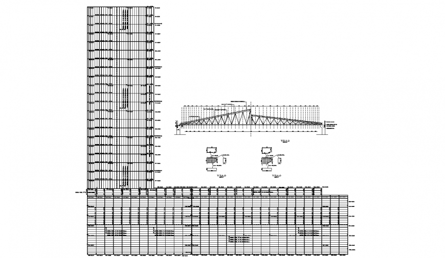 Truss detail of the industry in dwg AutoCAD file.