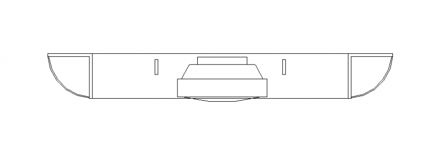 Tv table top view elevation cad drawing details dwg file