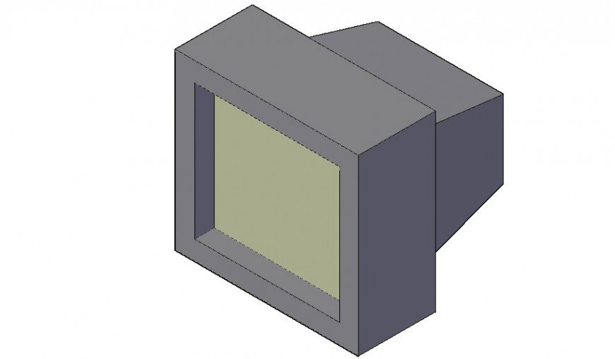 Tv unit detail 3d model of electrical component autocad file
