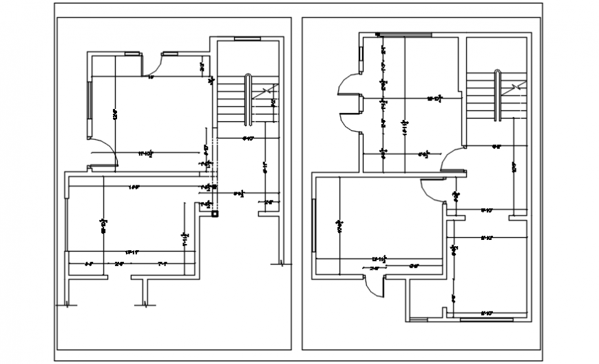 Twin house framing plan structure details dwg file