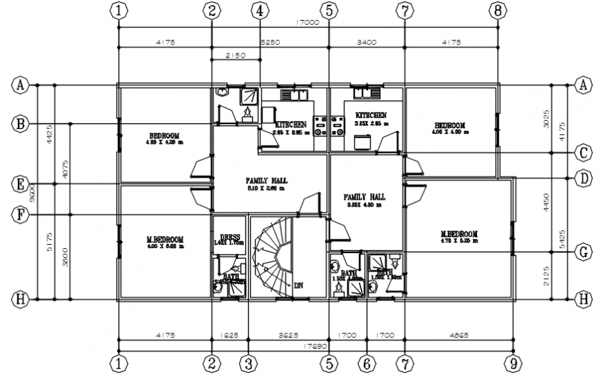 Twin house layout plan drawing cad file