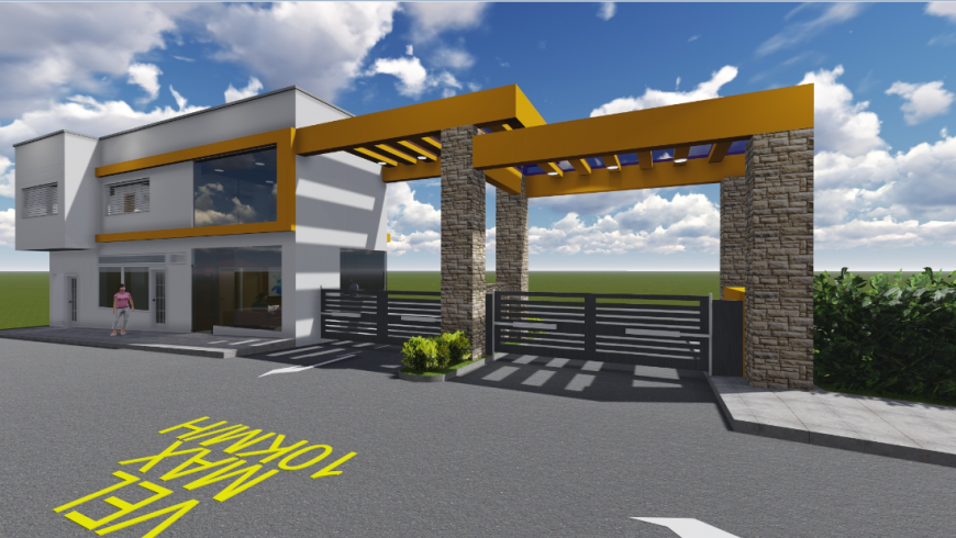 Two-level house building 3d drawing details jpg file