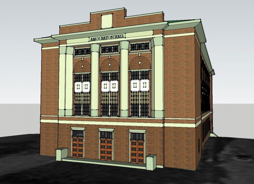 Two-level modern bungalow 3d drawing details skp file