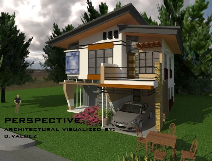 Two Story Residential House DWG 10x8m Floor Plan Design File