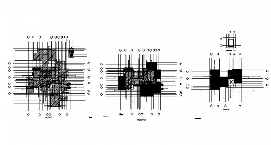 Two-story villa floor plan cad drawing details dwg file