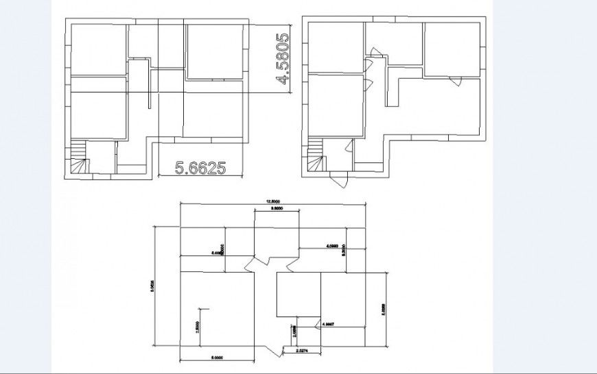 Two floor framing plan and structure plan details for house dwg file