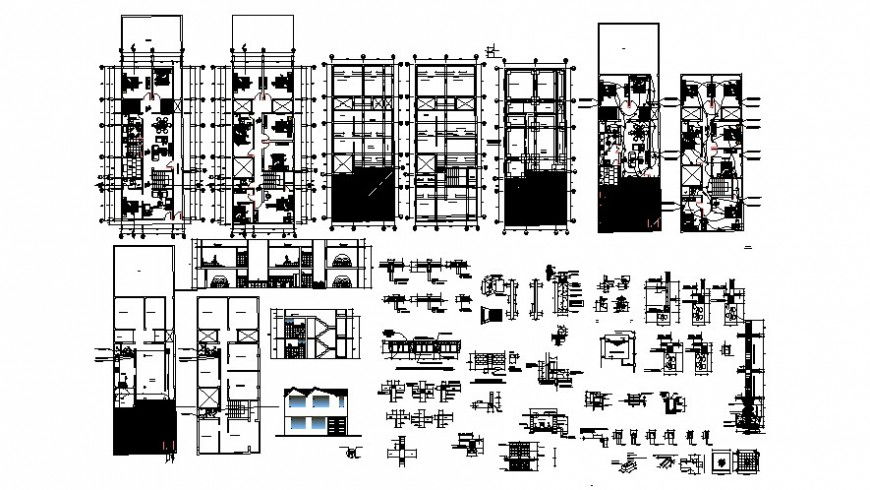Two floor plan of house with necessary detail in AutoCAD