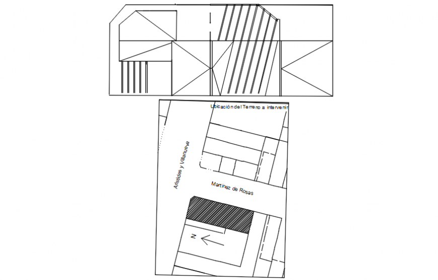 Two floor restaurant layout plan in AutoCAD software