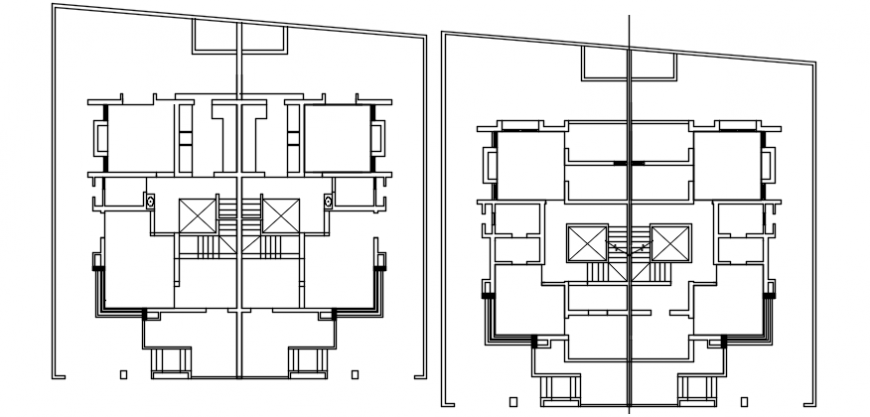 Two floors framing and cover plan drawing details for house dwg file