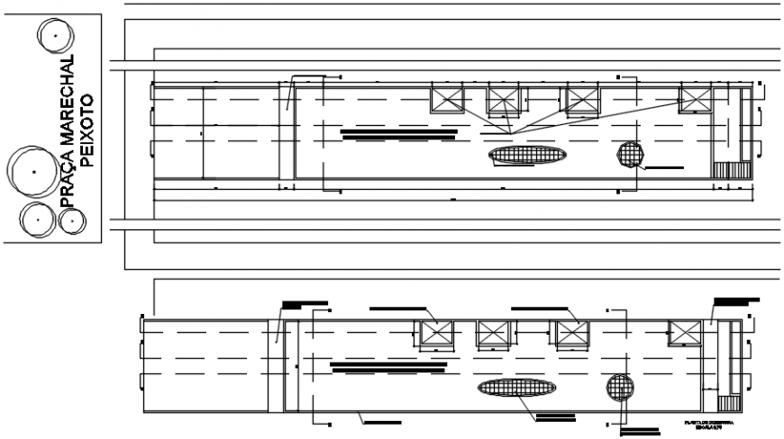Two floors framing plan structure details for office building dwg file