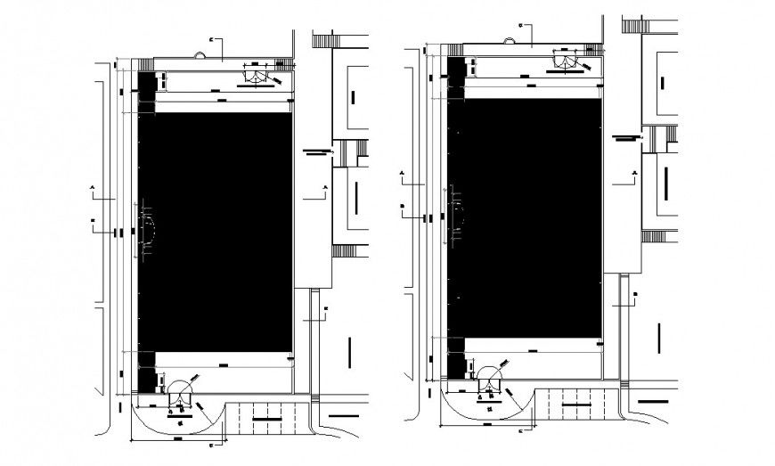 Two floors framing plan structure details of residential house dwg file