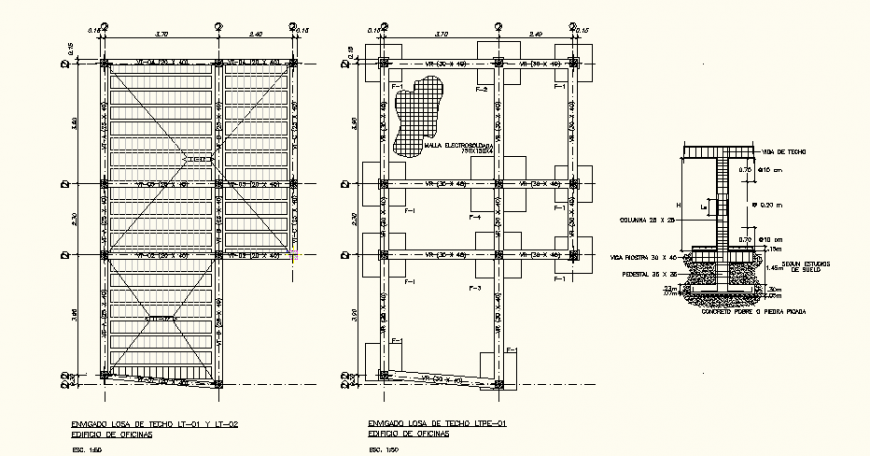 Two silvers structure office building detail elevation autocad file