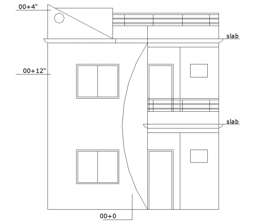Two storey bungalow drawing in dwg AutoCAD file.