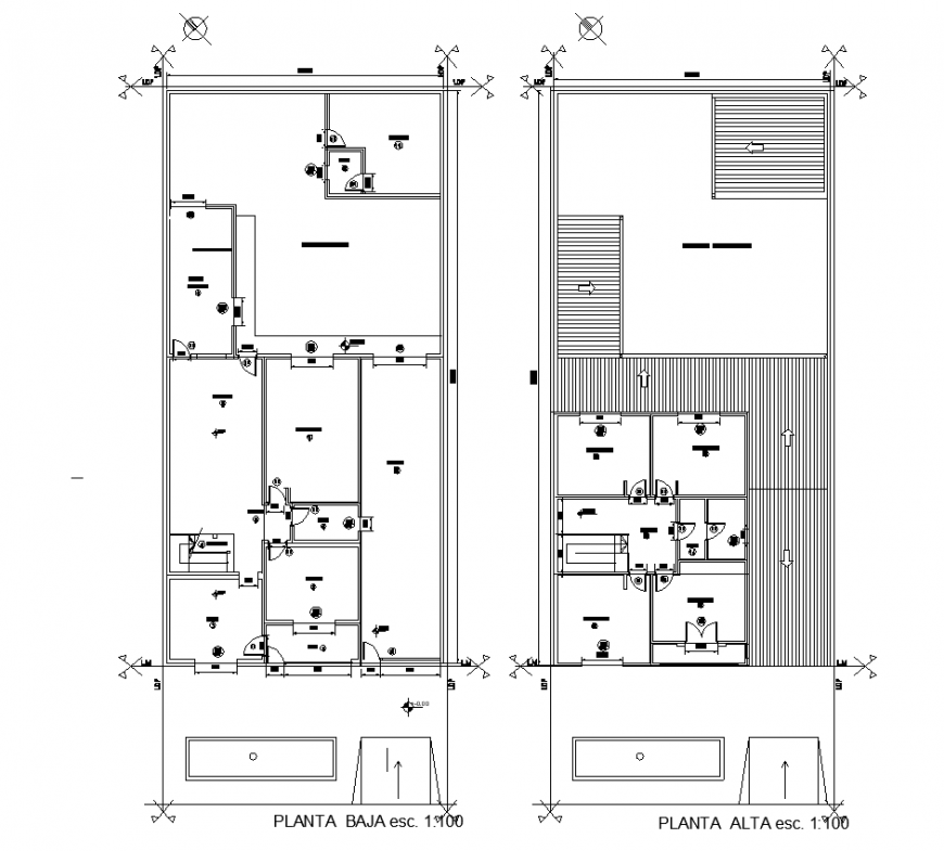 Two storey office structural layout plan drawing in dwg AutoCAD file.